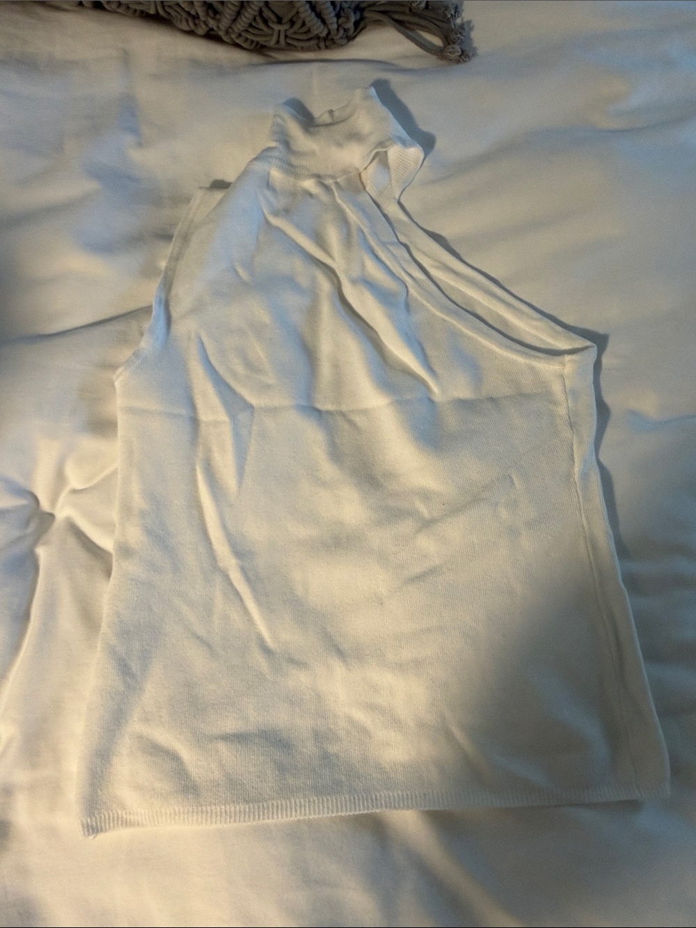 superdown Ribbed Mock Neck Tank - White - Picture 4 of 4